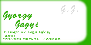 gyorgy gagyi business card