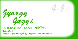 gyorgy gagyi business card